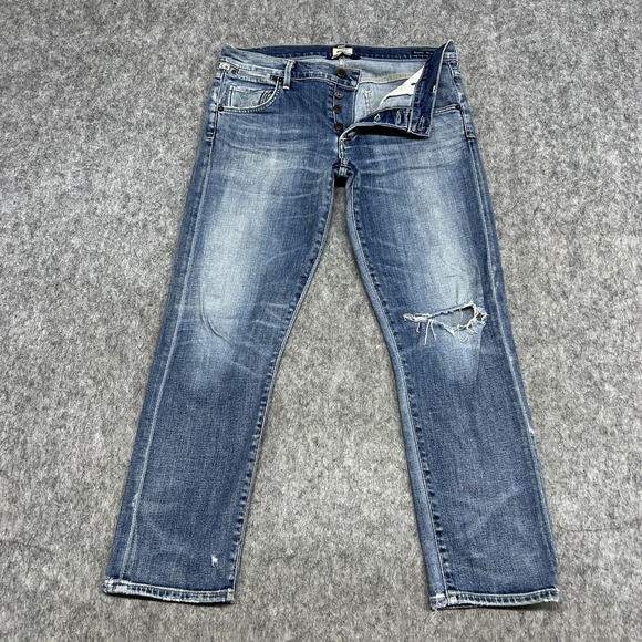 Citizens Of Humanity Denim - Citizens Of Humanity Emerson Jeans Womens 27 Blue Slim Boyfriend Distressed Prep